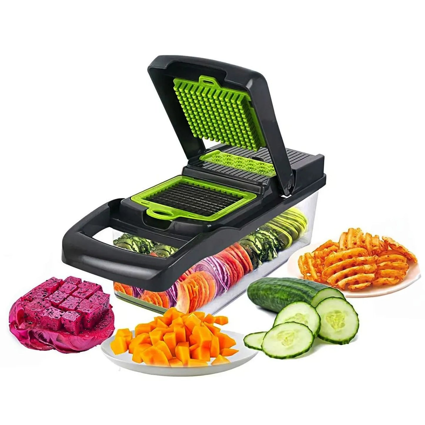 Picadora de verduras multifunciona🌟 Picadora de Verduras Multifuncional – Cocina rápida y divertida 🌟