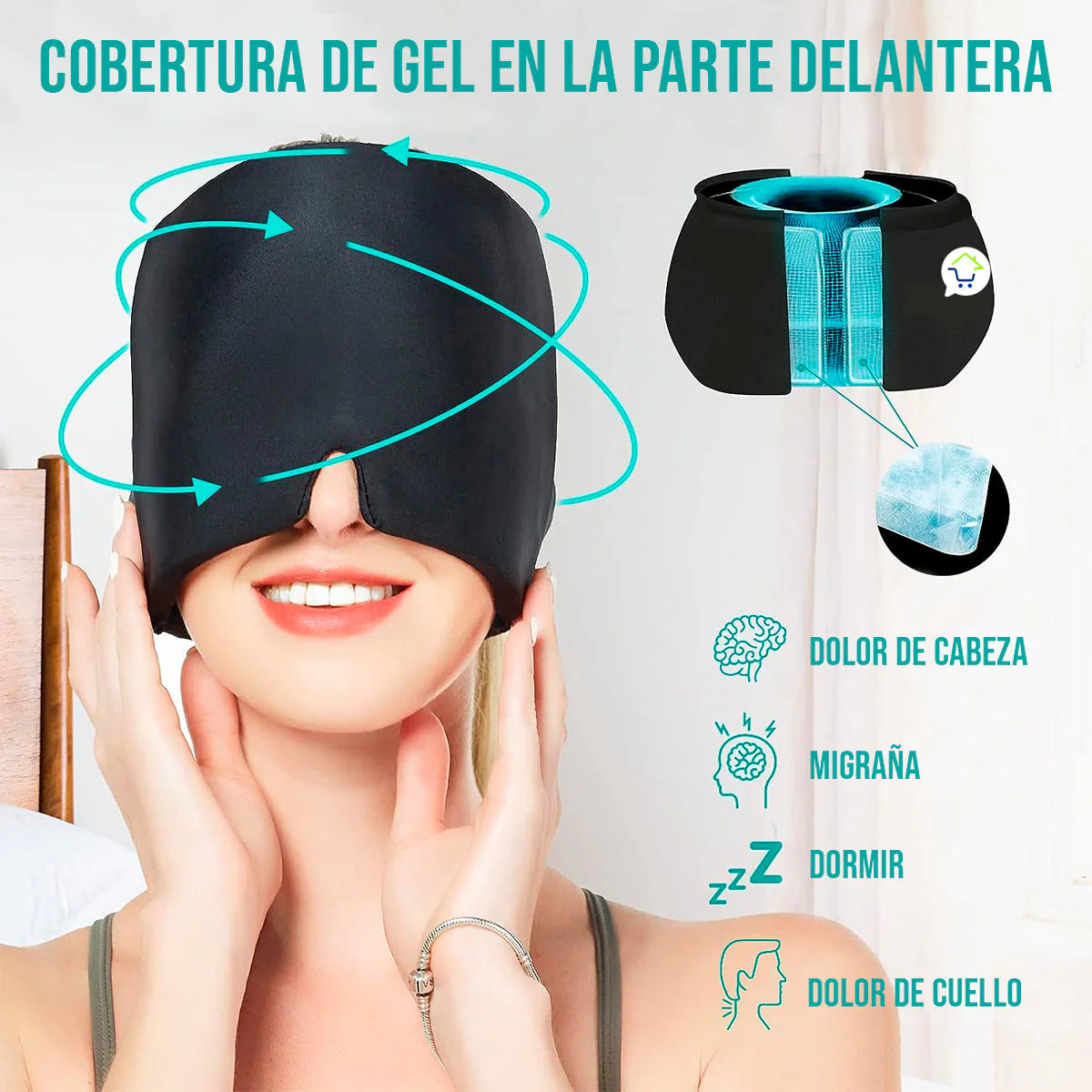Gorro de Gel Terapéutico para Migraña y Dolor de Cabeza – Alivio Rápido y Efectivo🥶