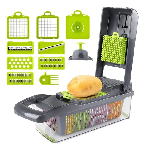 Picadora de verduras multifunciona🌟 Picadora de Verduras Multifuncional – Cocina rápida y divertida 🌟